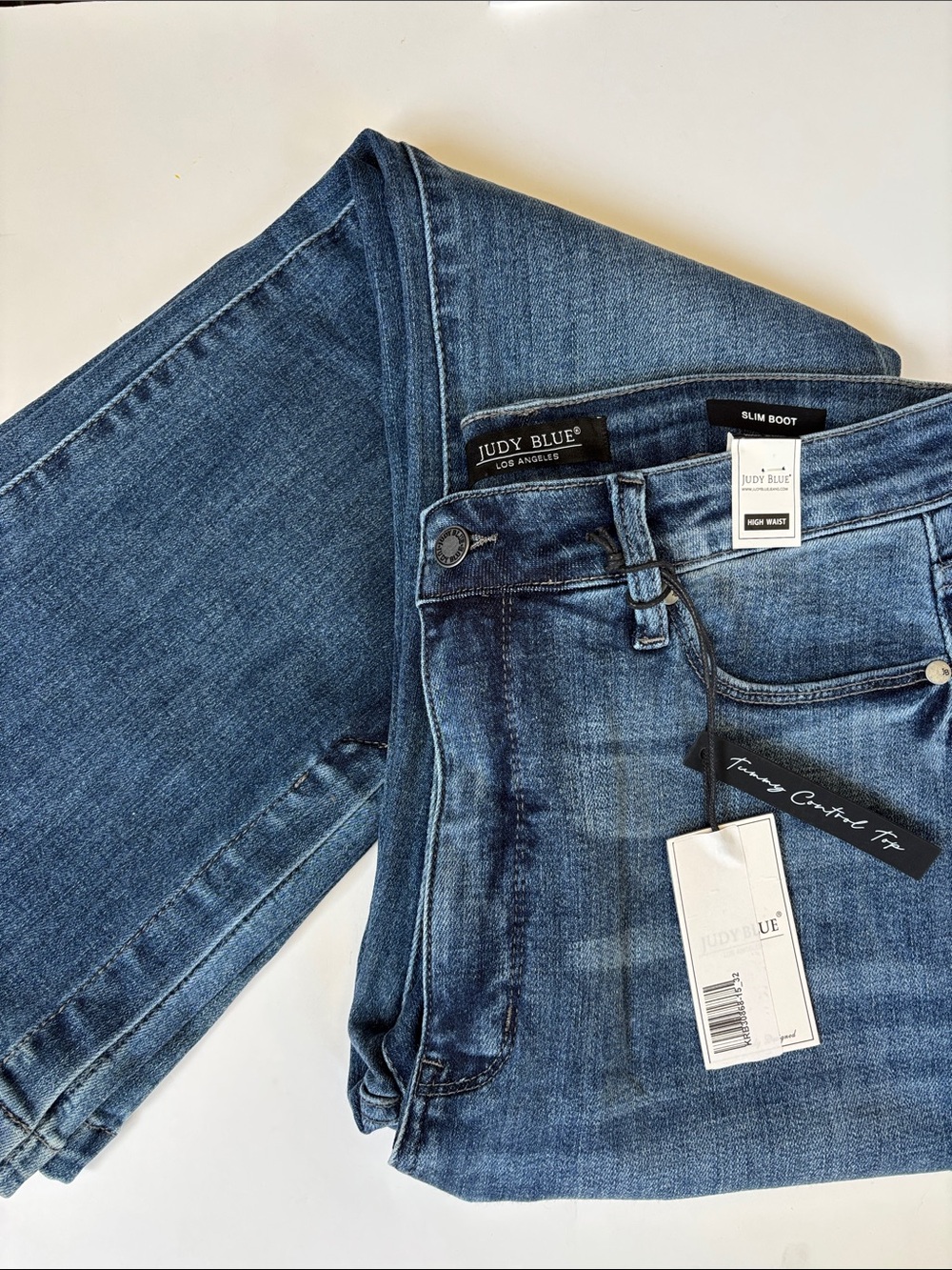 Judy Blue High Waisted Slim Boot Cut Jeans With Slit Blue Women’s Size 15/32